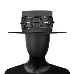 Punk Plague Doctor Unisex Magic Hat Gentleman Top Hat Women - Black - View 1