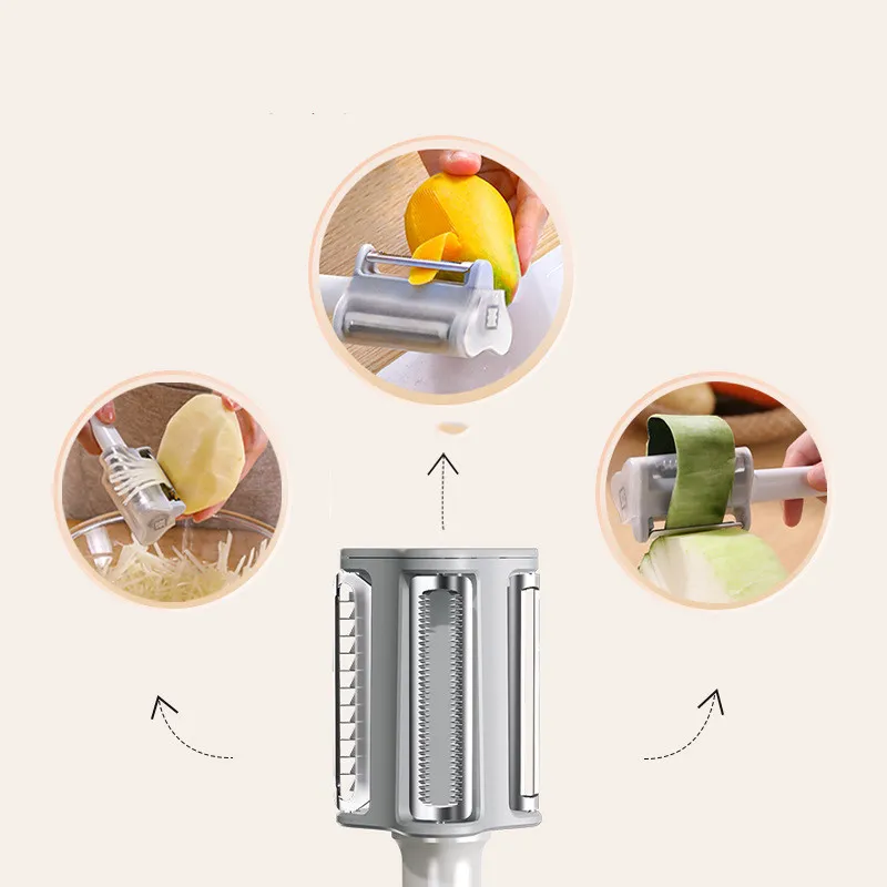 Stainless Steel Peeler Fruit Potato Shredding Three In One Kitchen Tools – image 5