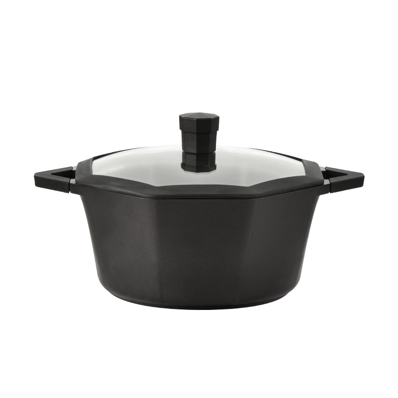 Star anise 24cm black soup pot