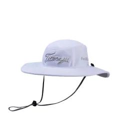 Golf Hat Big Brim Fisherman Hat Top Hat Sports And Leisure Hat - White Silver - View 1