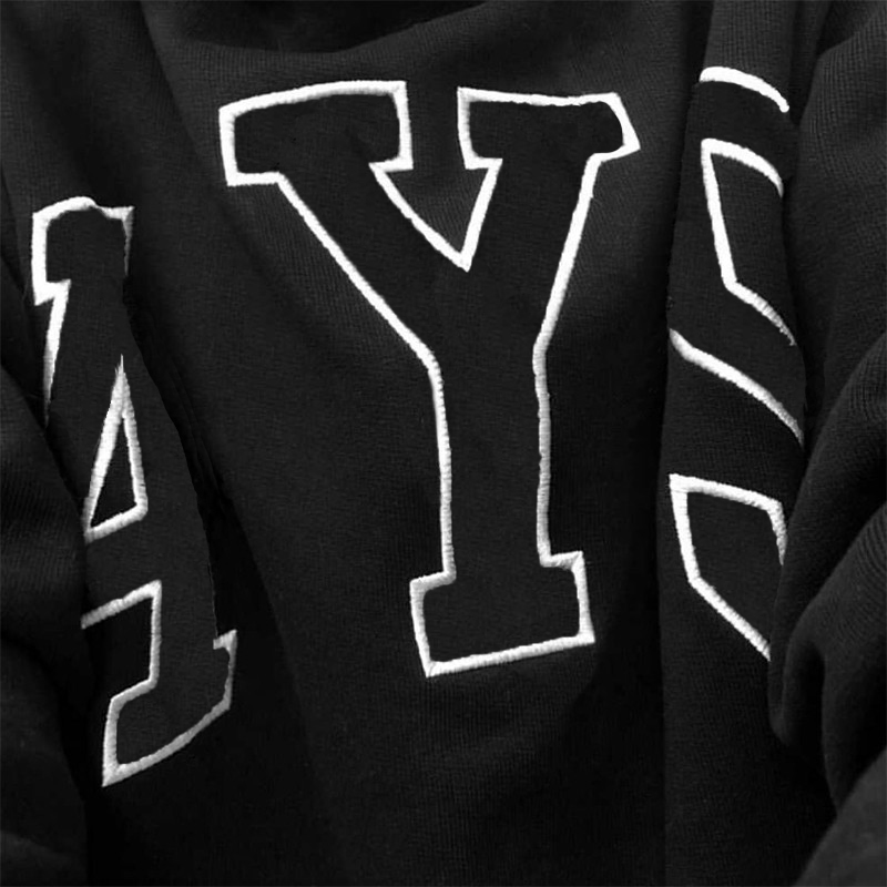 Women's American Style Retro Hooded Fleece Embroidered Sweatshirt