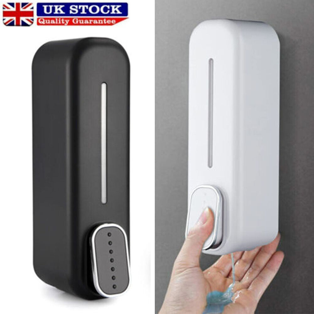 Soap Dispenser Wall Mounted Liquid Bathroom Hand Soap Shower Gel Shampoo New UK