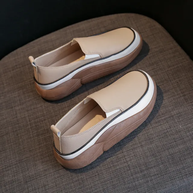 Women's Loafers Comfortable Slip on Flats Shoes Khaki - Shop at LoveMi