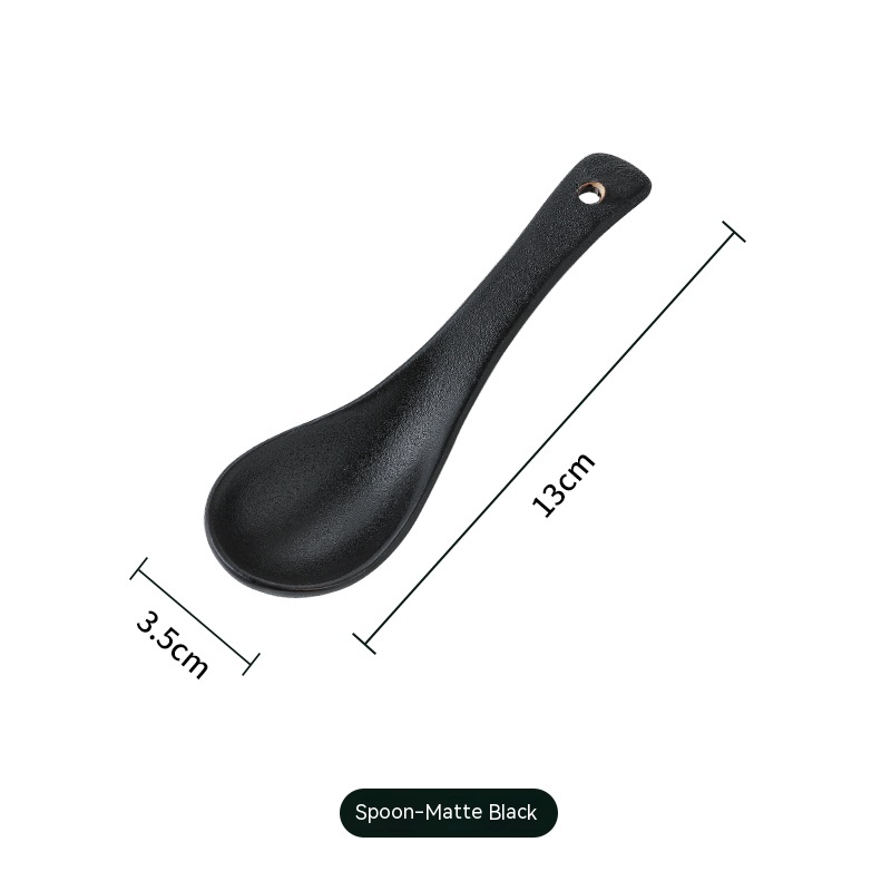 Frosted black spoon