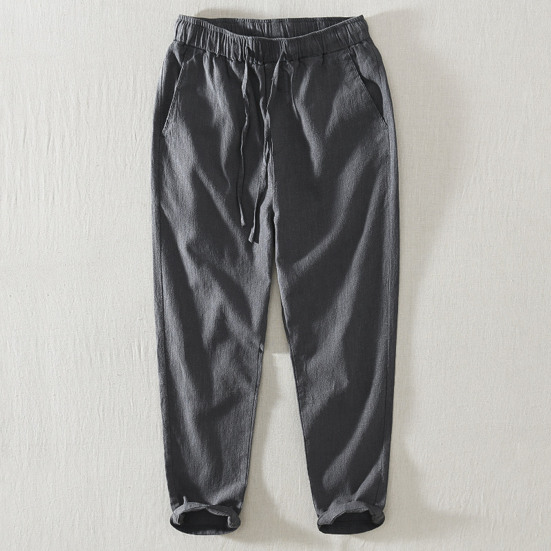 Title 1, Dunne casual broek met elastische tailleband en...