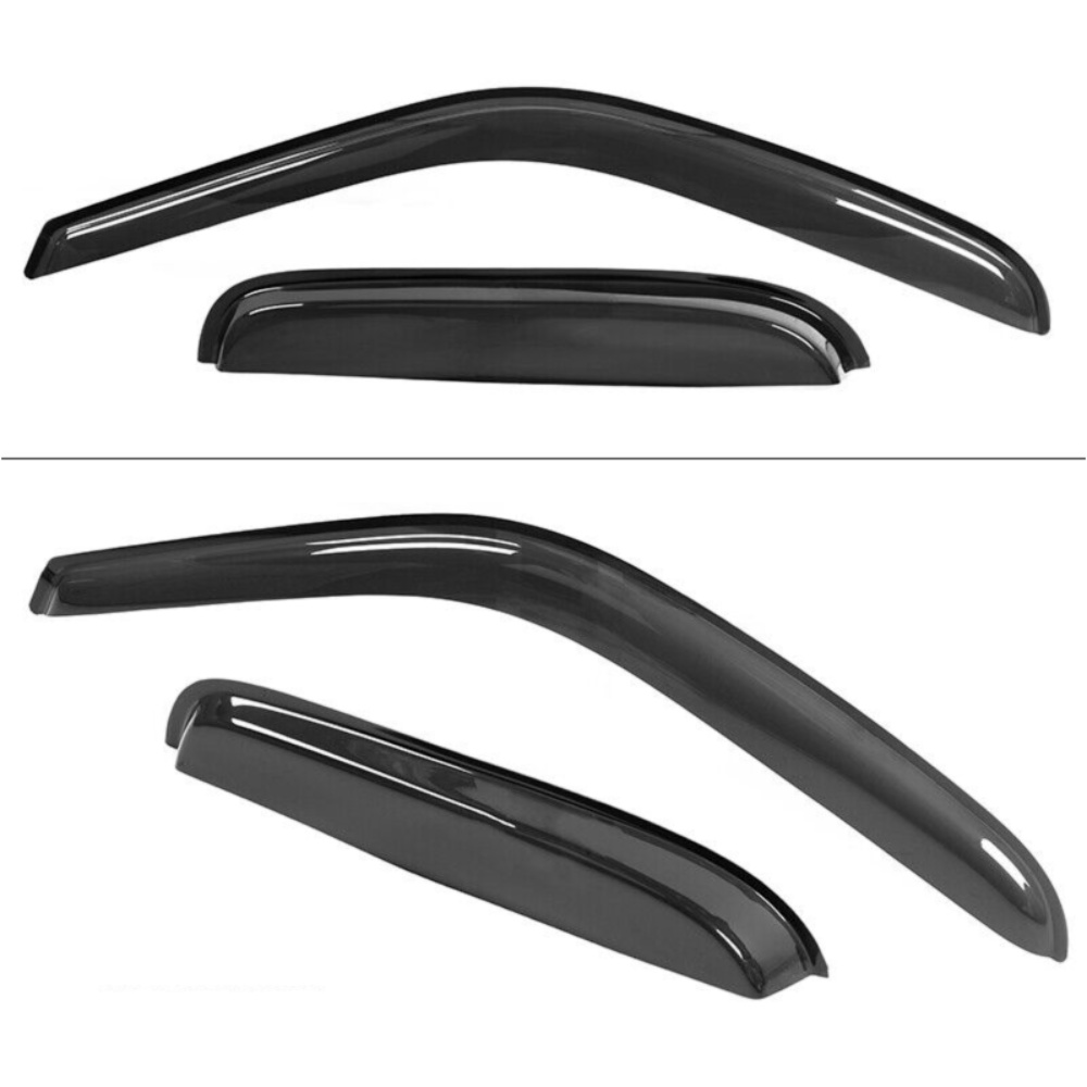 2000-2006 Toyota Tundra Access Cab 4-piece slim rain guard kit full set view