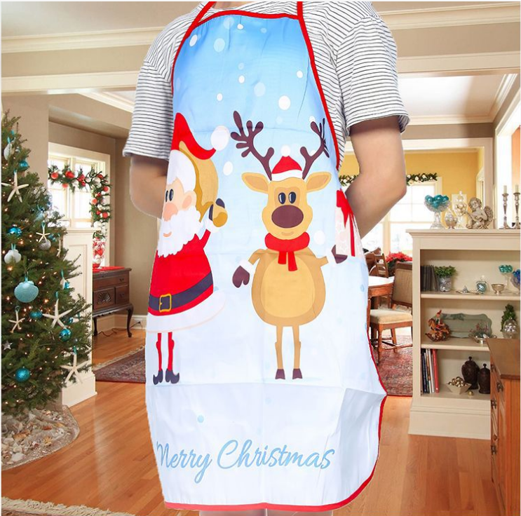 Title 15, Fashionable Fabric Printed Snowman Christmas Apron