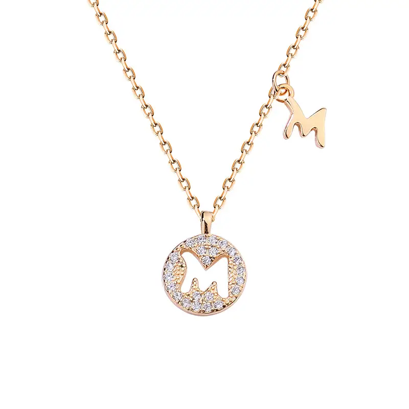 European And American Light Luxury Ins Style Pinyin Surname Letter Necklace