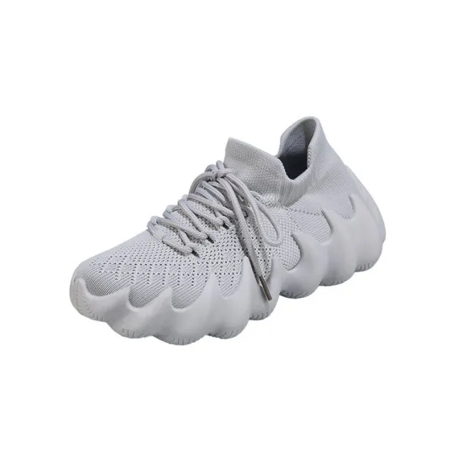 Ladies Breathable Mesh Fly Knit Octopus Shoes Grey - Shop at LoveMi