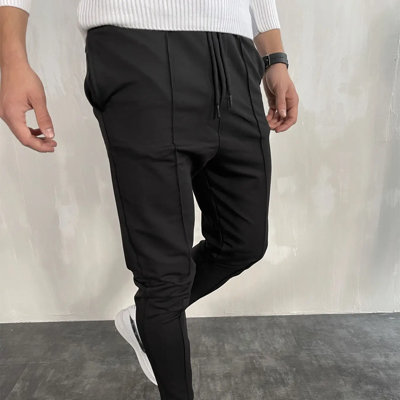 Zippered Foot Breathable Running Sports Slim Pants