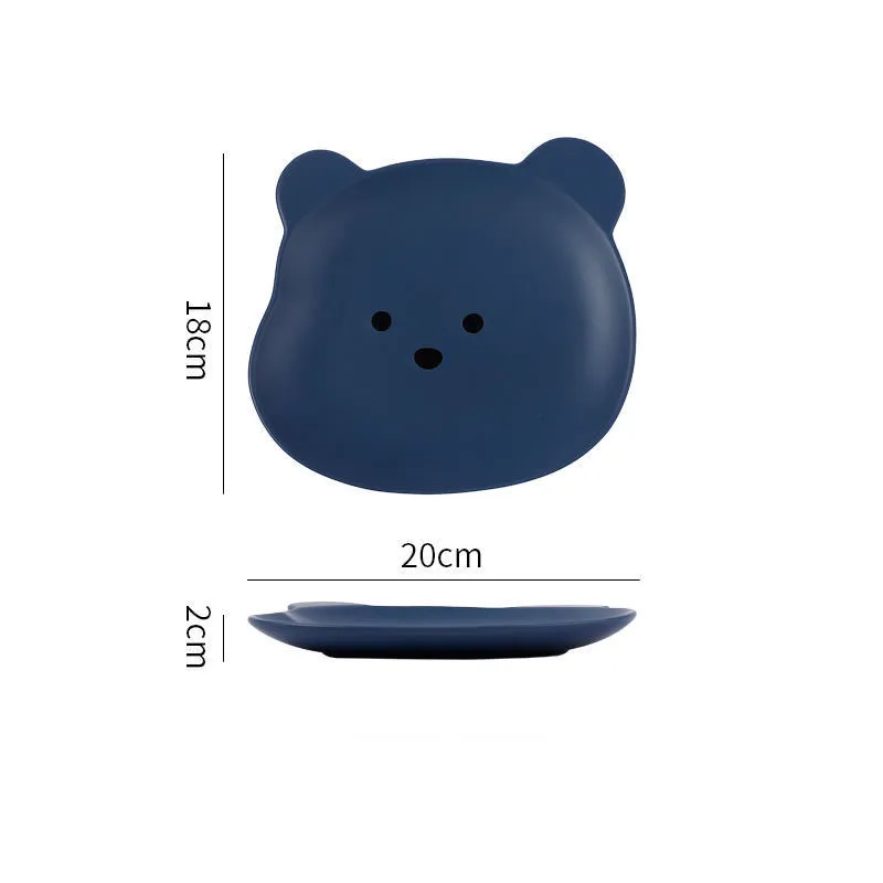 Home Cartoon Cute Bear-shaped Dinner Plate – image 5