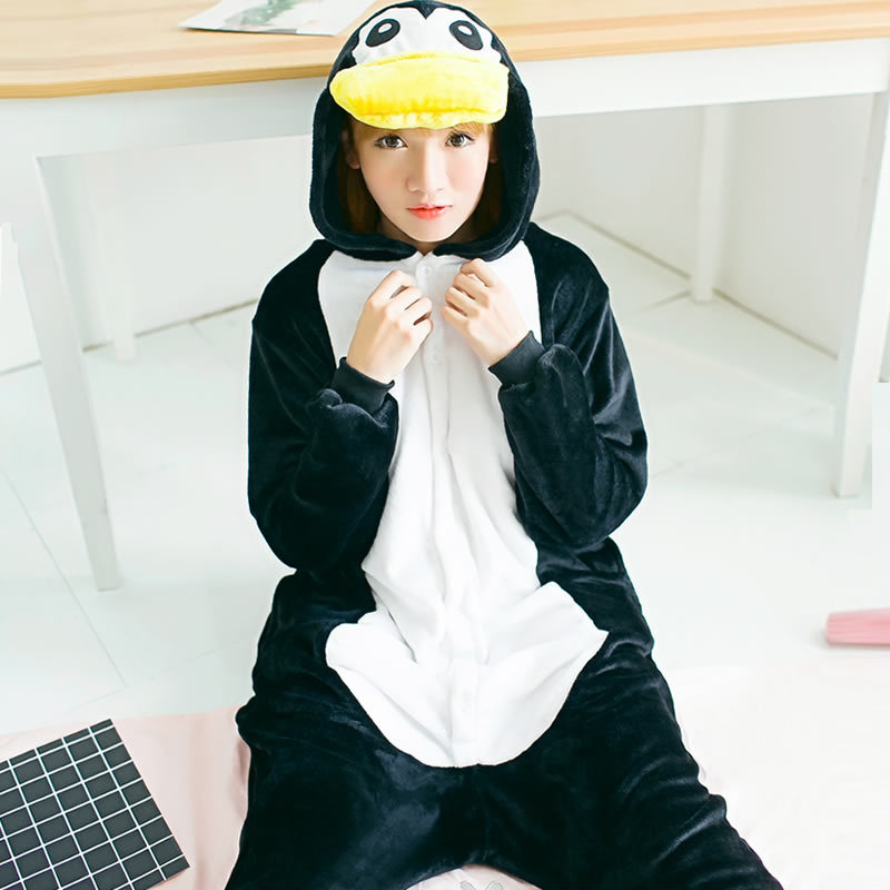 Title 4, Cartoon one-piece pajamas penguin animal winter...