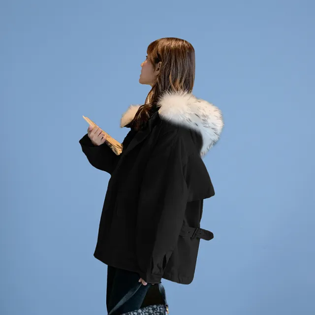 Women Loose Winter Coat Bread Clothes Black - Shop at LoveMi
