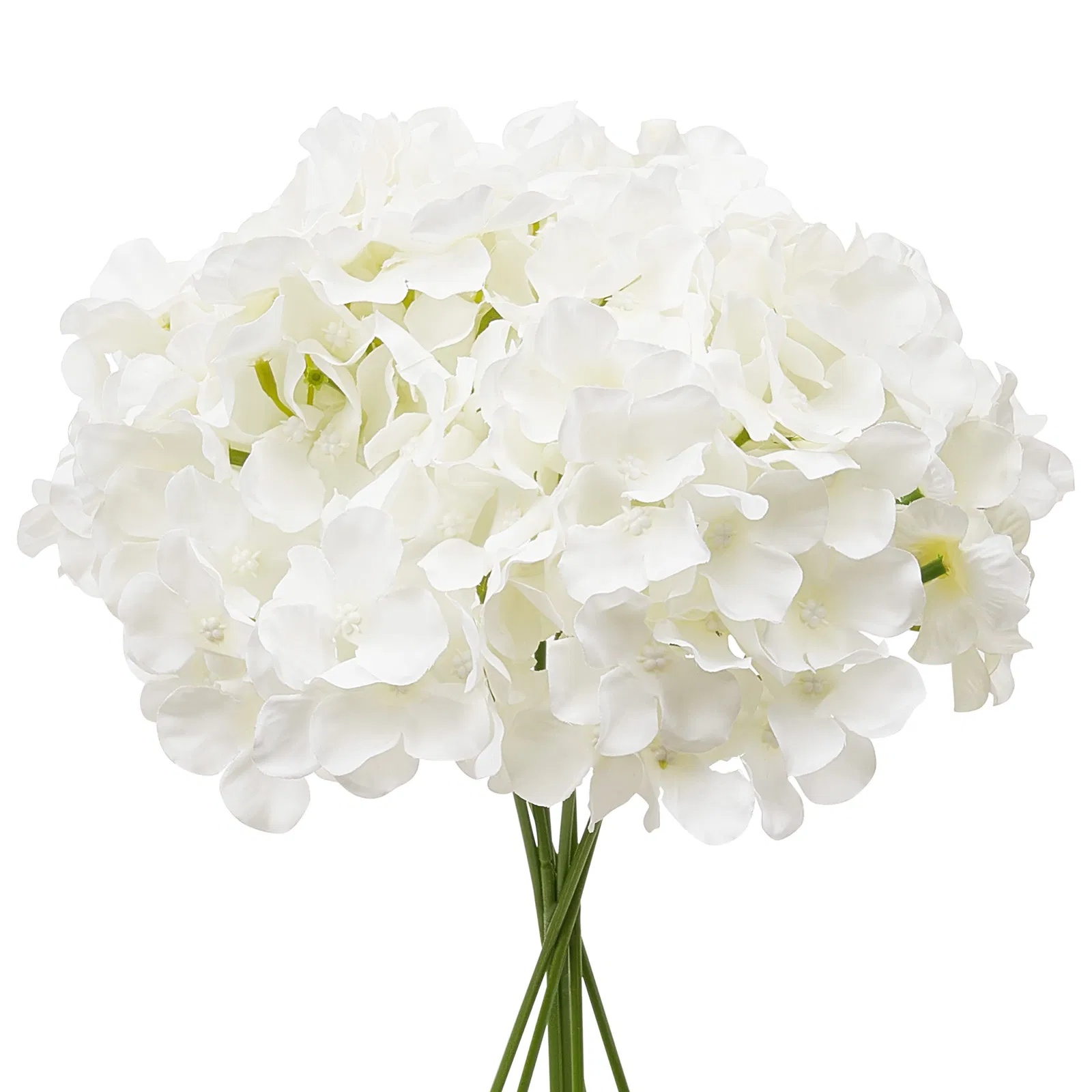 Artificial Flowers, 65 Pcs Real Looking White Silk Fake Hydrangea Bulk, White Faux Bridal Shower With Stems For DIY Wedding Bouquets, Home Centerpieces Arrangements, Party Tables Decorations image 3