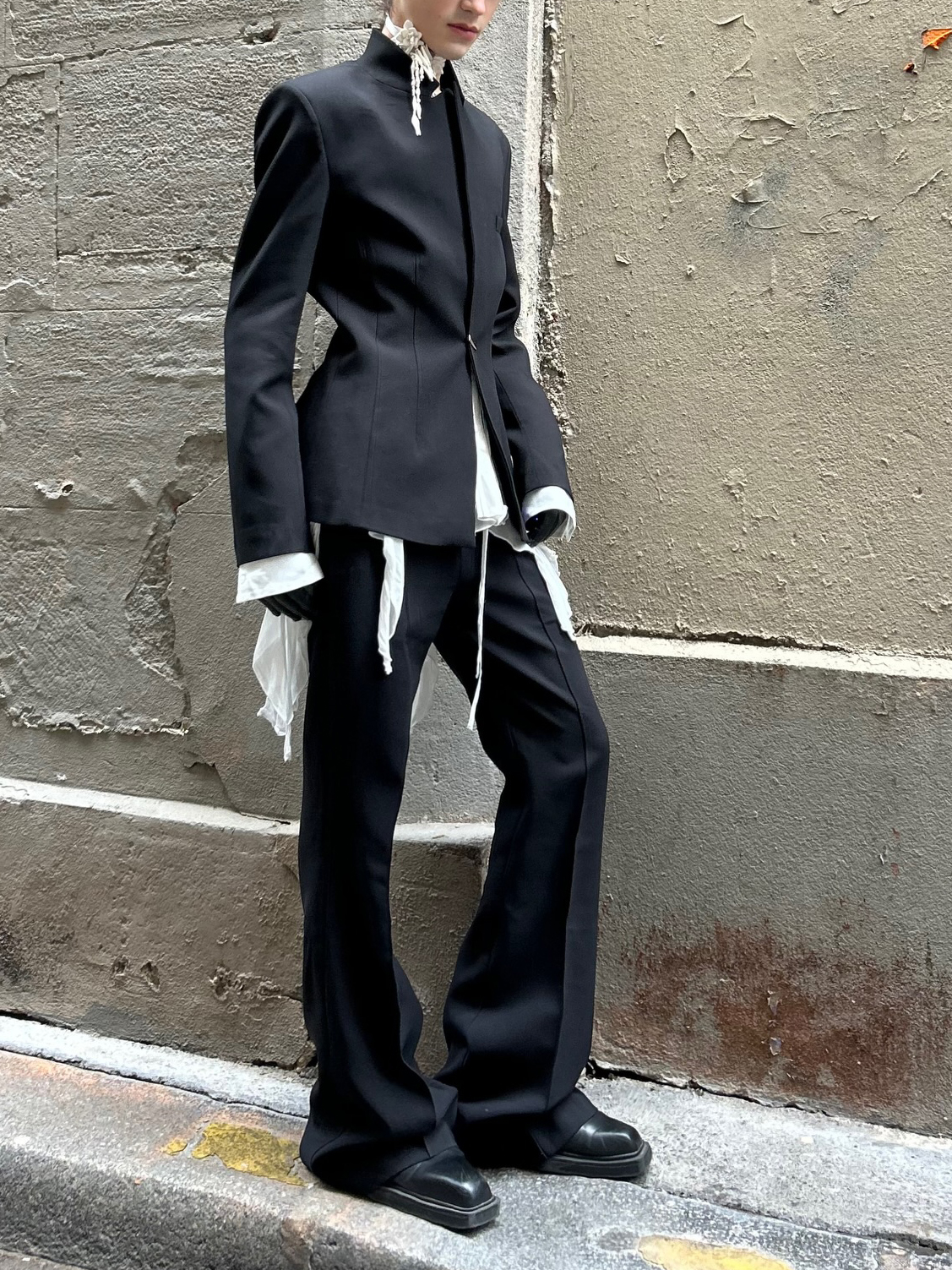 Men's Deconstructed Waist-Tie Modern Blazer