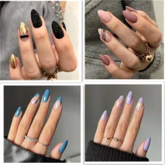 Short Round False Nail Patch - Set - View 1