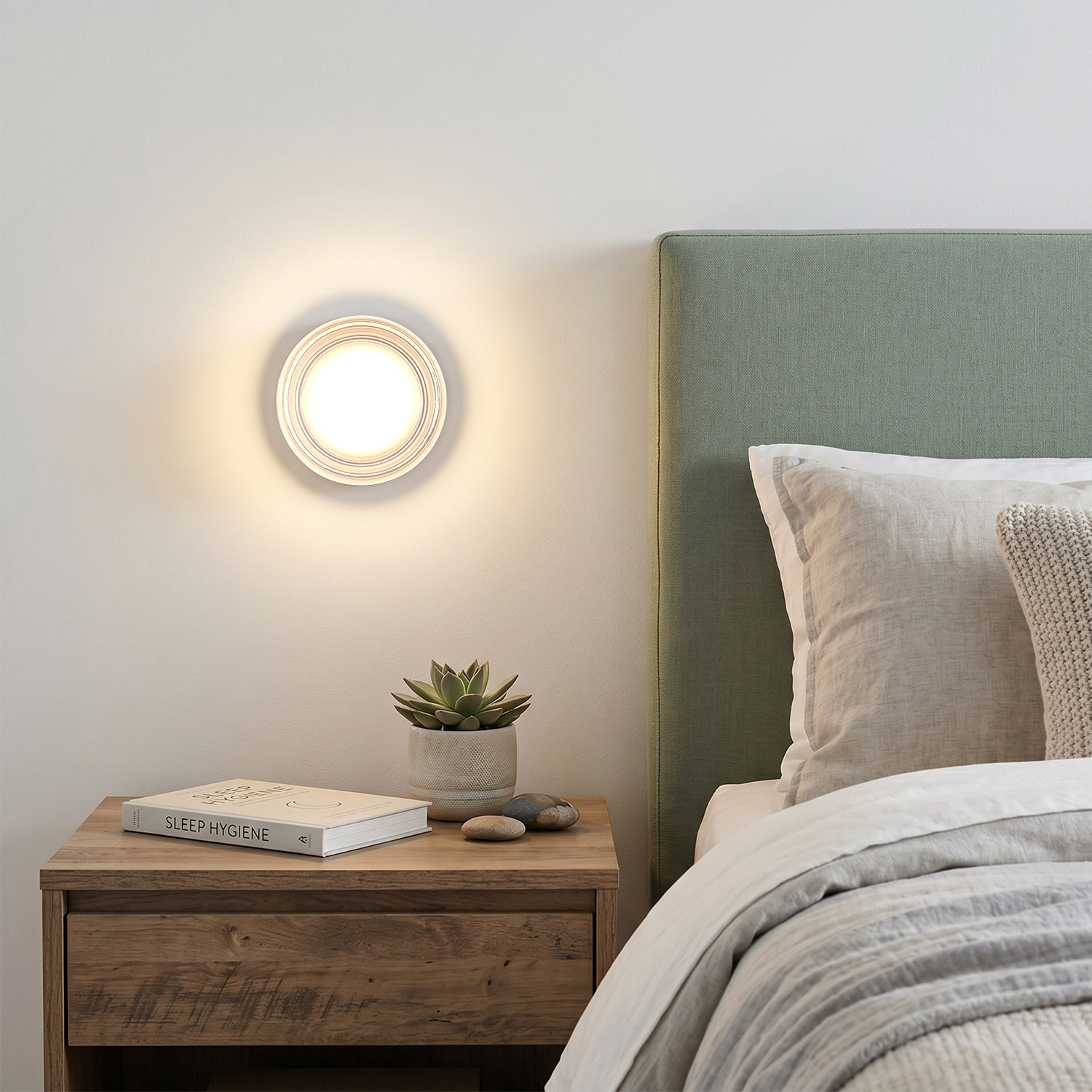 LED Wall Sconce Creative Round Glass Lighting Indoor Outdoor Wall Mounted Lamp Ceiling Light For Living Room Bathroom Porch Deco -White Color — foto 6