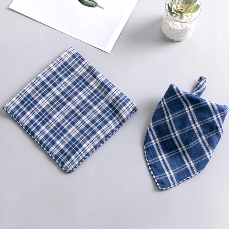 Dog Turban Birthday Gift Water Bib Double-sided Turban - Dark Blue