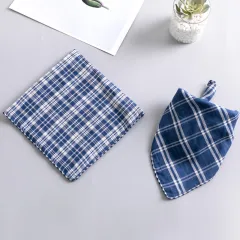 Dog Turban Birthday Gift Water Bib Double-sided Turban - Dark Blue - View 1