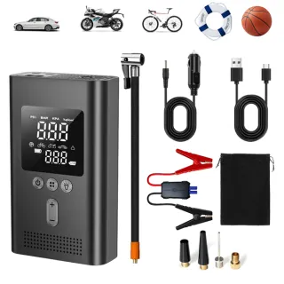Portable Car Starter With Air Compressor,150PSI Digital Tire Inflator,Car Battery Starter 9.0 Gas 6.5L Diesel,Safe Clamps For Easy Use, Christmas Gift