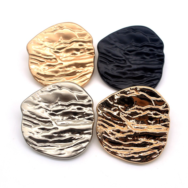 Title 1, Irregular Metal Buttons With Shaped Tree Pattern