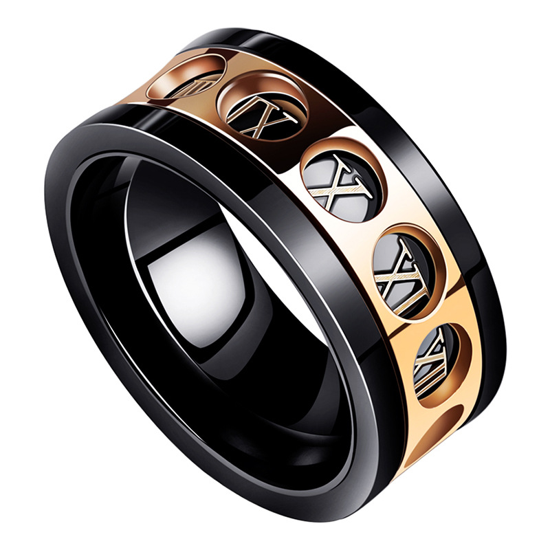 Личное кольцо Титановая сталь Хип-хоп Простота