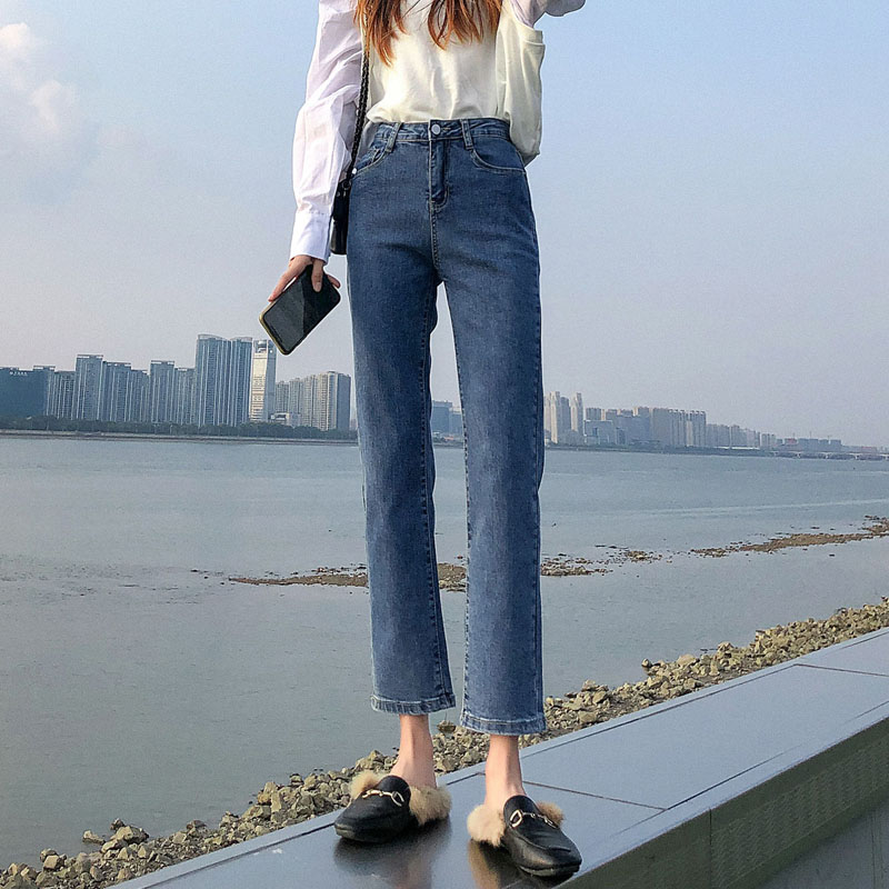 Nine Points High Waist Slimming Cigarette Pants Grey - Shop at LoveMi