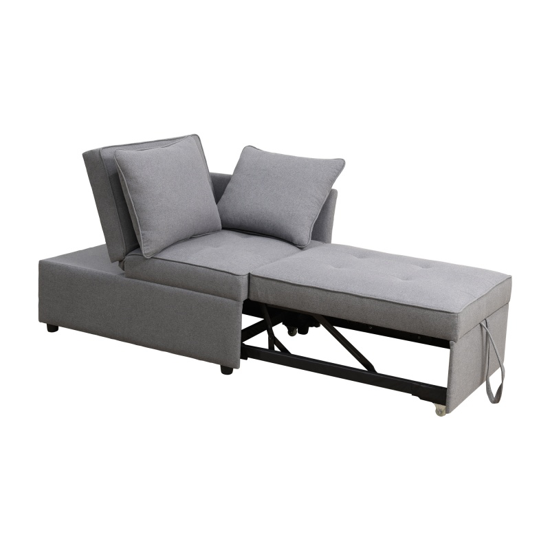 Pickup Only--Deep Grey Sackcloth Living Room Sofabed