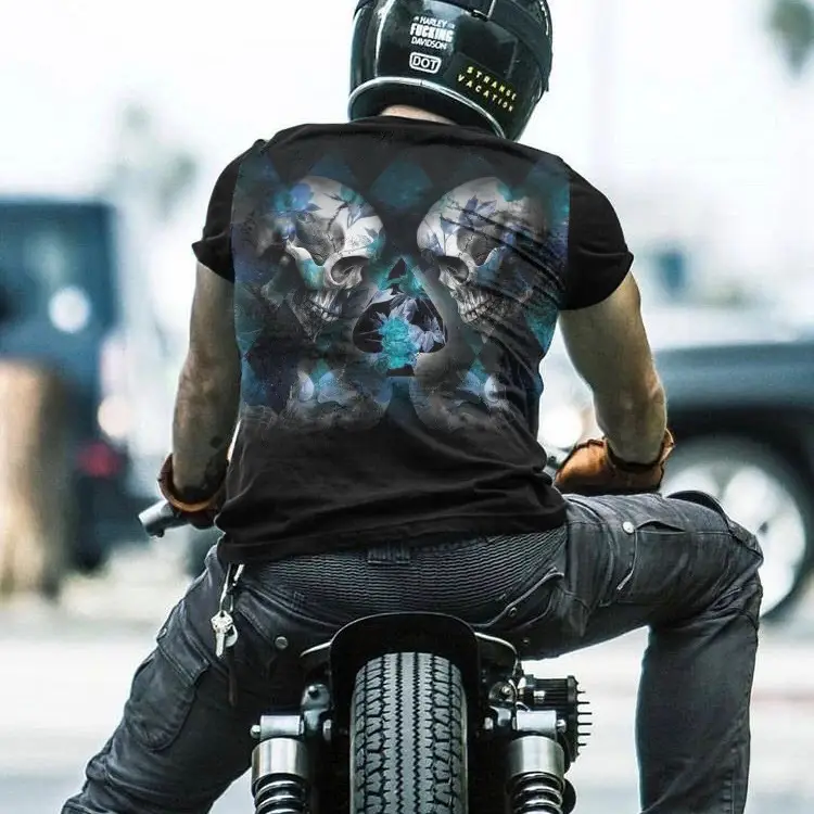 3D Printed Men's Street Short Sleeve Sports T-shirt Top