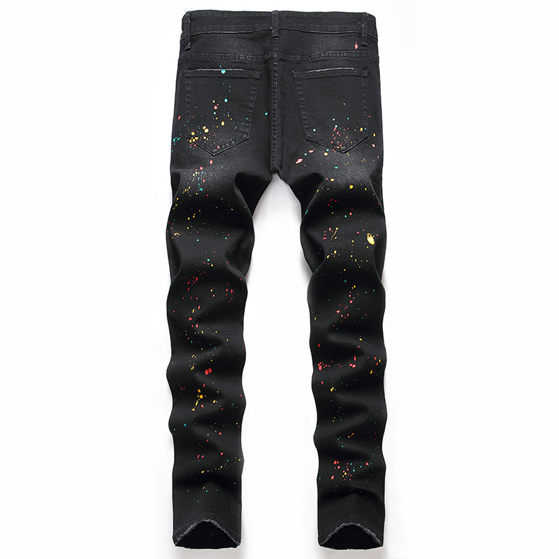 Title 3, Nieuwe Stretch Heren Zwarte Broek Slim Fit Ripp...