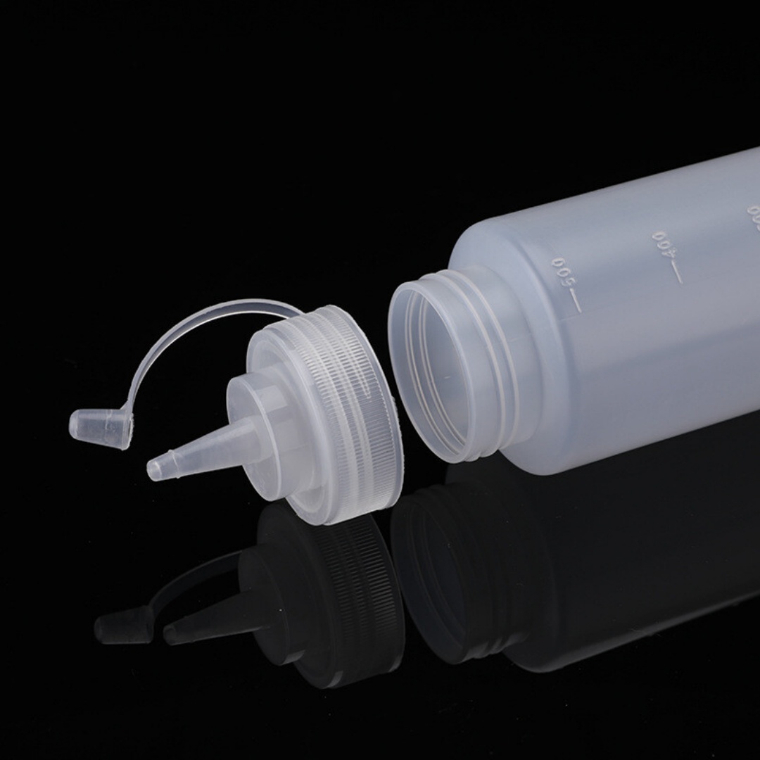 8 Pack Plastic Squeeze Sauce Bottles Kitchen Condiment Dispenser 500ml — image 5