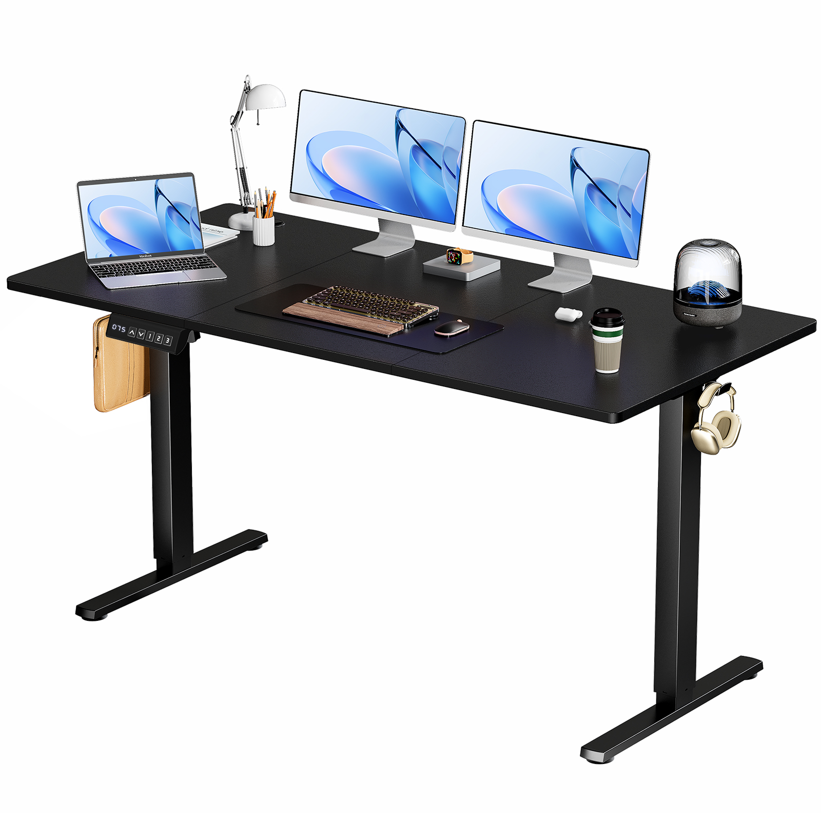 Scrivania Elettrica 63" Altezza Regolabile - Doppio Motore Sit Stand Workstation - Foto 8 di 10