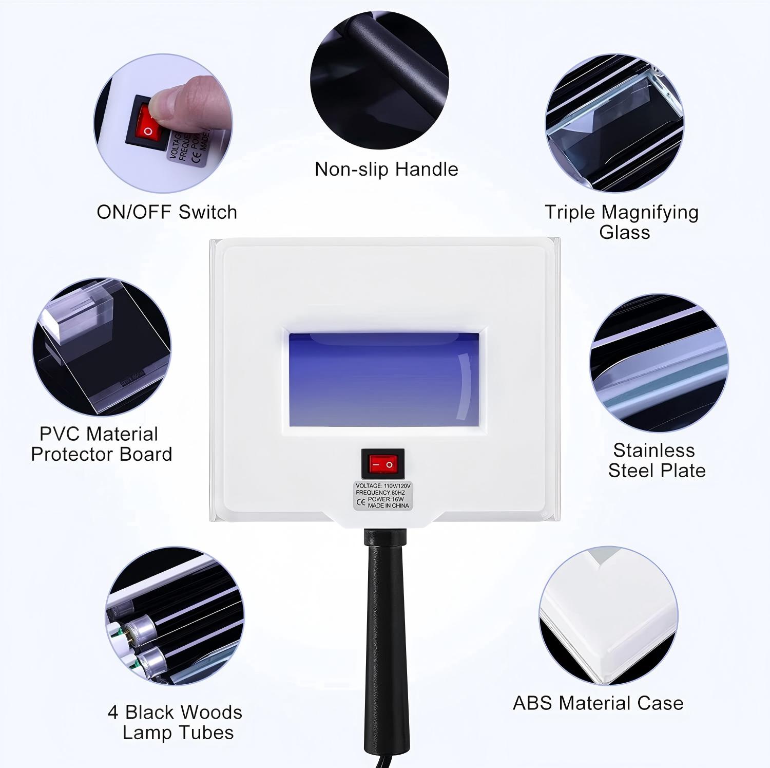 Woods Lamp Beauty Salon Spa Facial Care Analyzer UV Light Skin Diagnose Tester