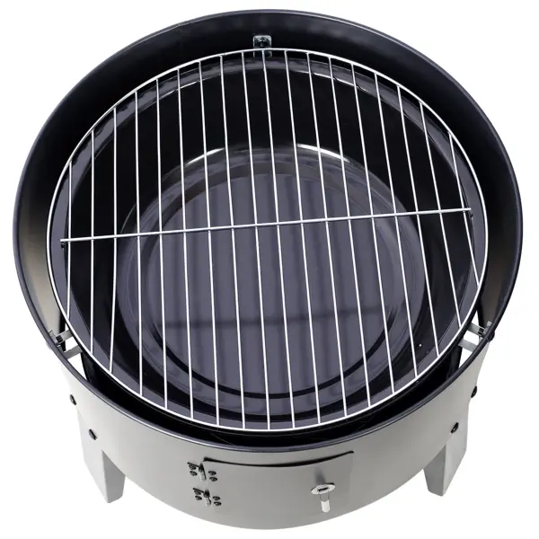 Charcoal Smoked Grill, Outdoor Cooking, 16 Inch Vertical Smoker Portable Grill Suitable For Camping, Black