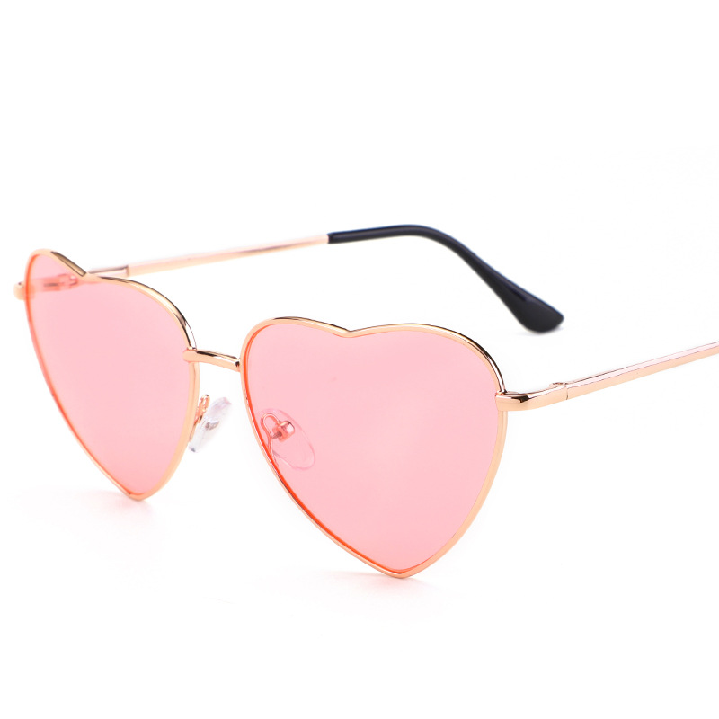 Title 3, Metal Heart-shaped Sunglasses Peach Heart Funny