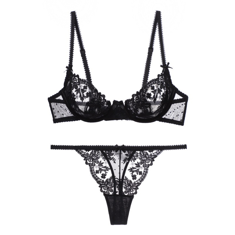 Title 9, French Lace Cutout Lingerie Bra T Pants Set