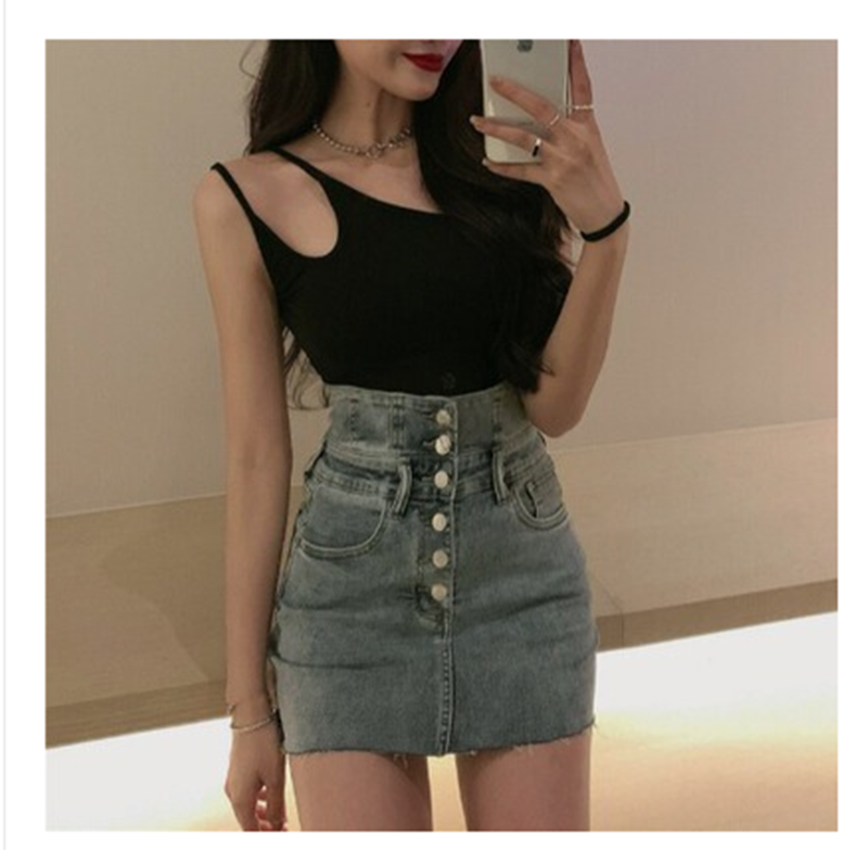 Title 2, Three piece short sleeveless jacket and denim s...