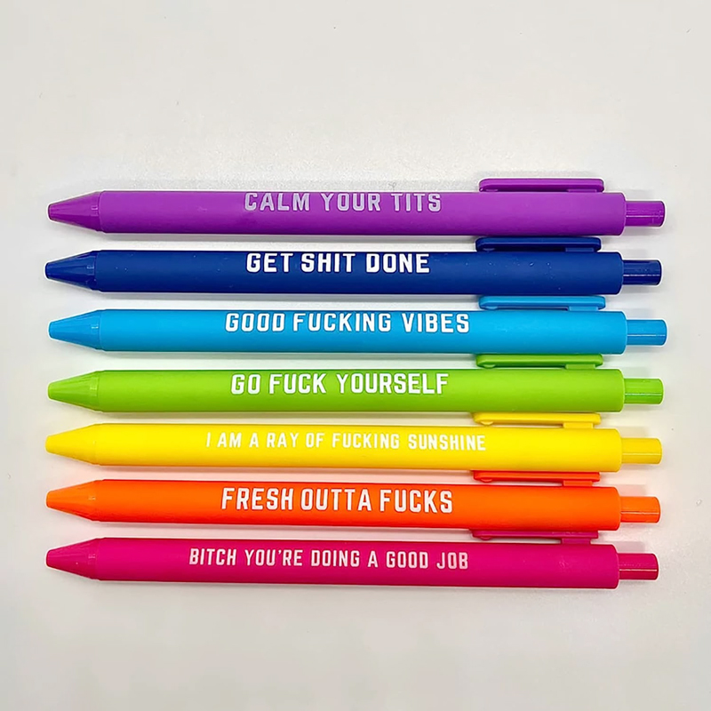 Interesting Text Ball Point Pen Press Neutral Pen