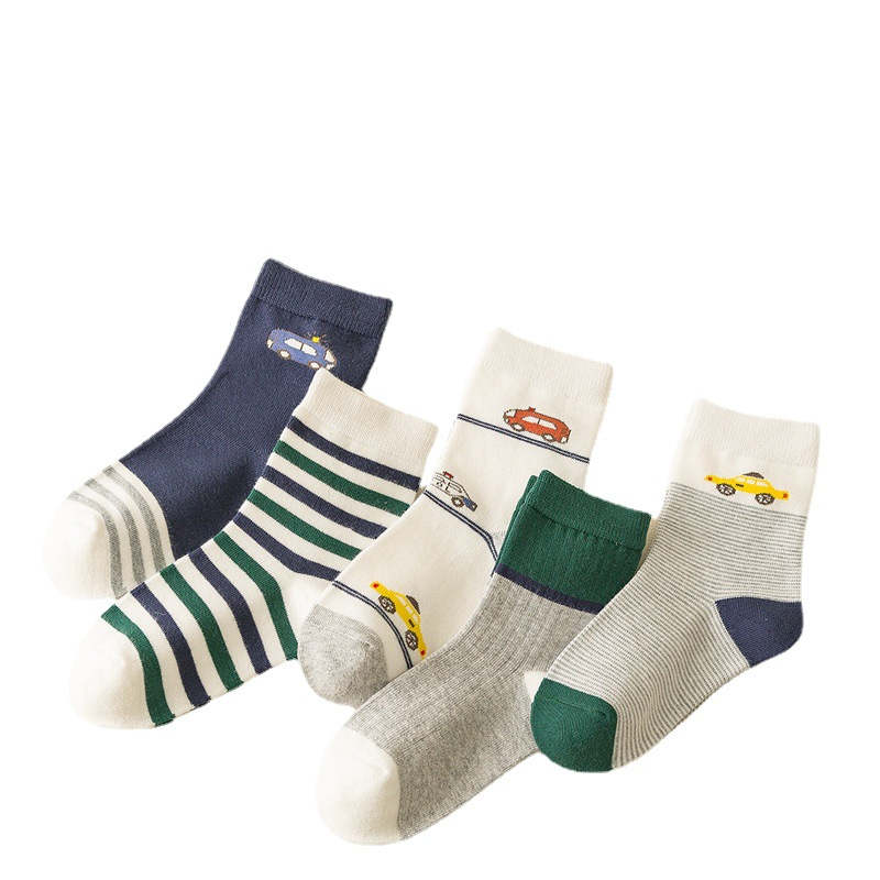 Cartoon Car Big Children Autumn And Winter Medium Tube