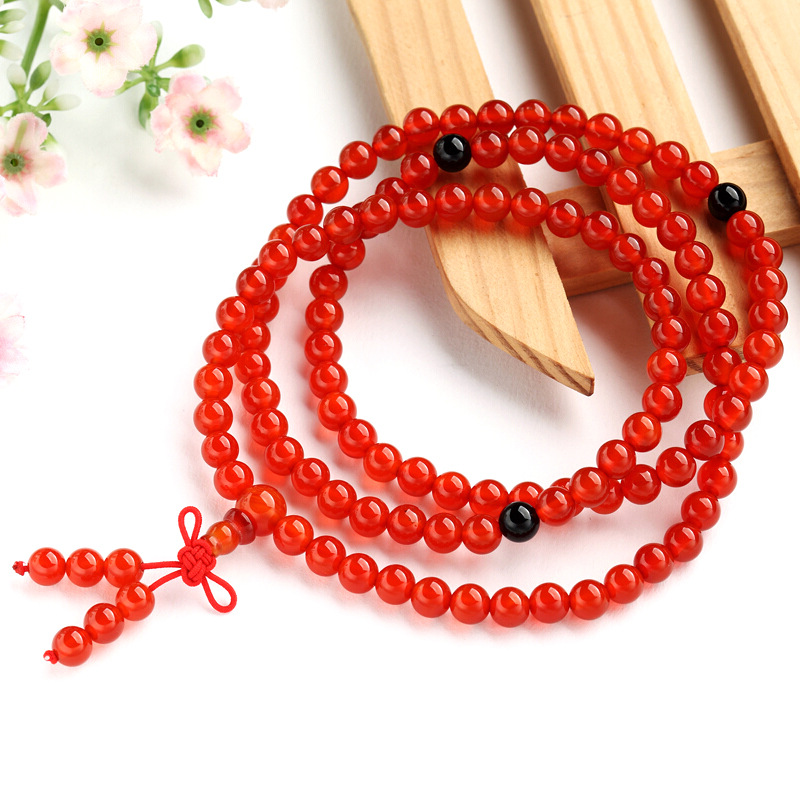 6mm Red Agate 108 Beads