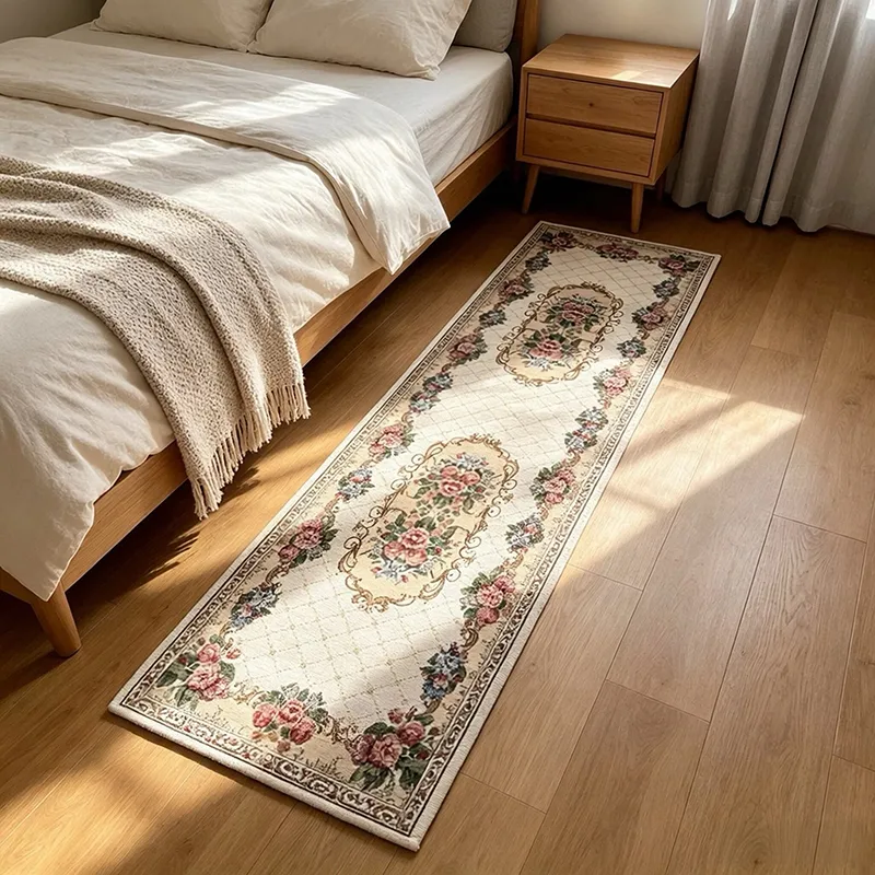 1pc Vintage Floral Runner Rug