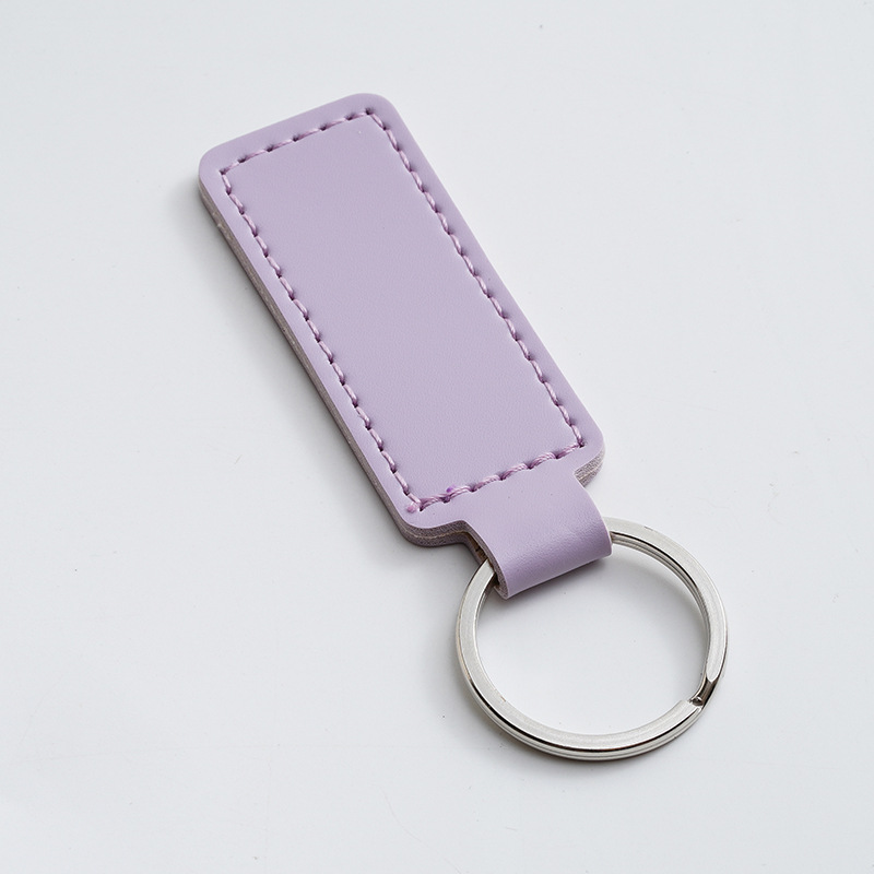 Title 9, Creative PU Leather Keychain Simple DIY Key Ring