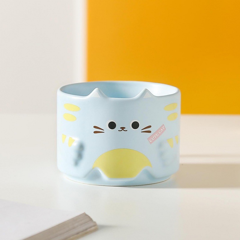 Title 3, Cat Ceramic Cup Cartoon Stacked Mug