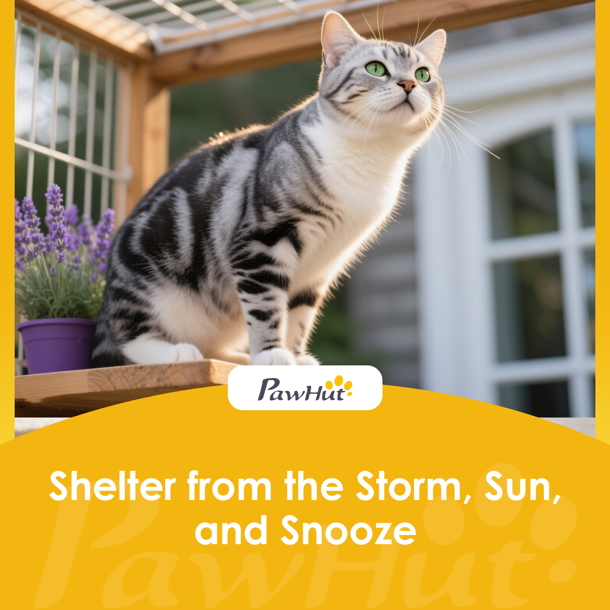 Outdoor Cat House Insulated With Openable Roof, Weatherproof Feral Shelter — image 9