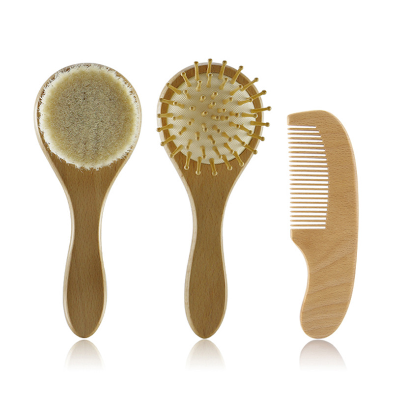 Round wool brush set