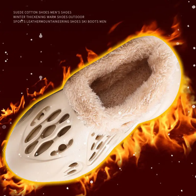 Hole Shoes Summer Winter Slippers Removable Warm EVA Home
