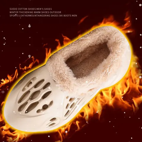 Hole Shoes Summer Winter Slippers Removable Warm EVA Home