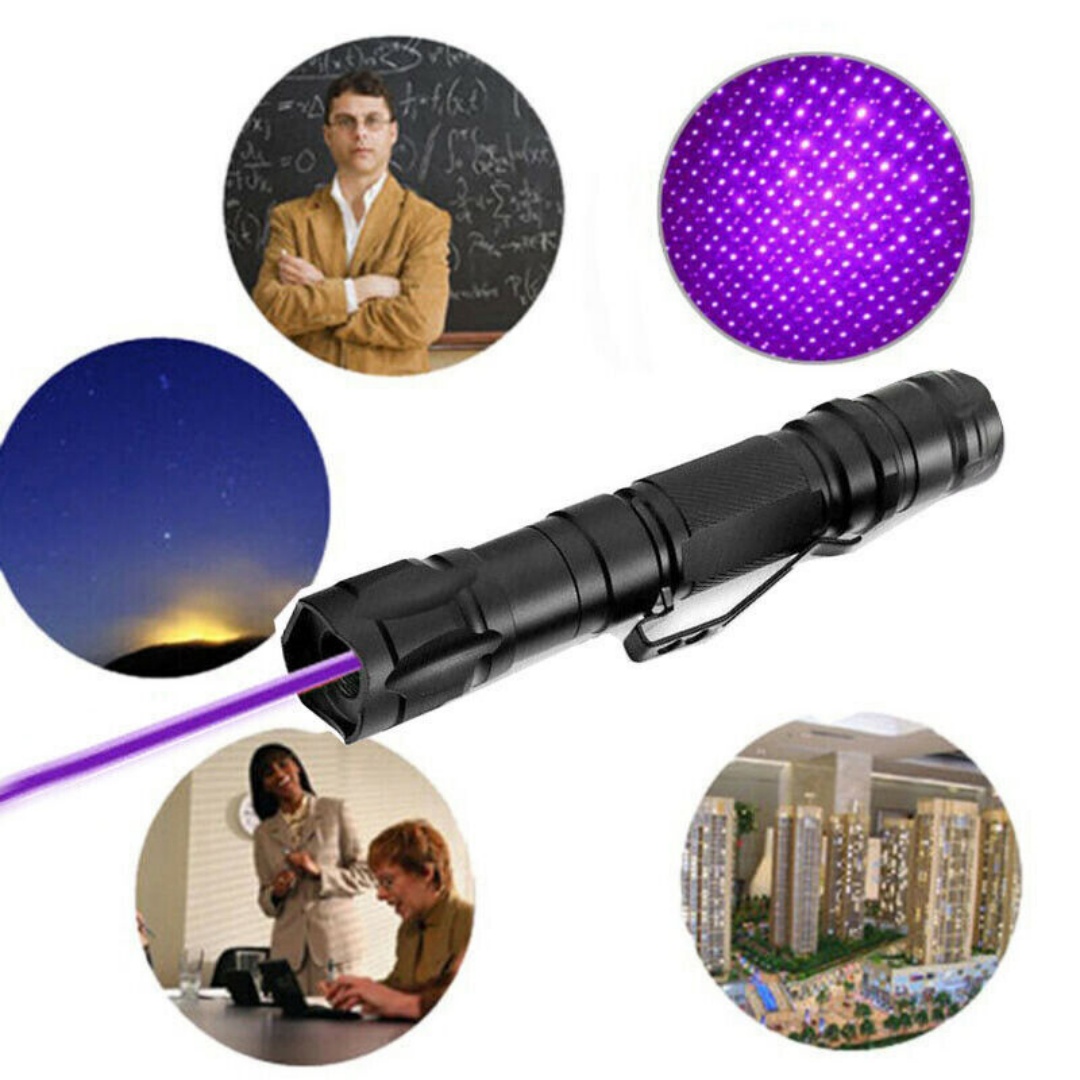 Purple Laser Pointer Pen Rechargable 405nm Beam Light 10 00Miles With Box — image 5