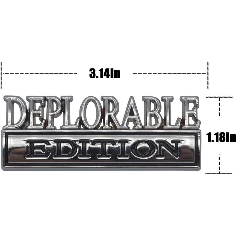 2pcs Deplorable Edition Emblems, Emblem 3D Badge Decal Car Truck SUV,Refrigerator Sticker,Window Display Stickers,Bicycles, Laptops, Fridges