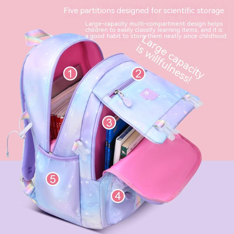 Title 4, Student Schoolbag Lightweight Girl Gradient Bac...